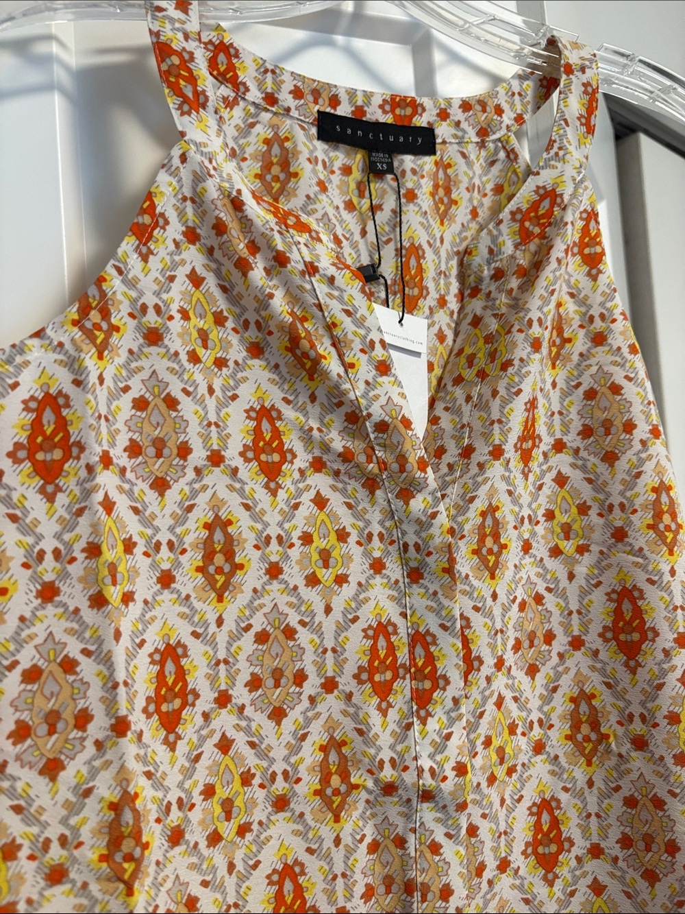 NWT [Sanctuary] Sleeveless Lightweight Tank Top Field Pleasant Paisley Womens XS - Picture 5 of 12